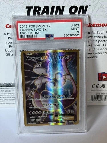 Pokémon XY Evolutions Mewtwo EX #103/108 2016 Full Art PSA 9