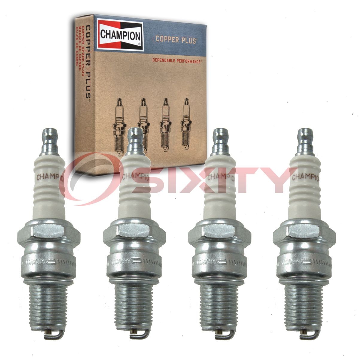 4 pc Champion Copper Plus Spark Plugs for 1955 Turner 803 0.8L L4 Ignition nr