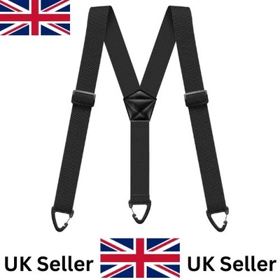 Strapazierfähige elastische Hosenträger für Herren Hose Hosenträger Riemen Arbeitsgürtel UK