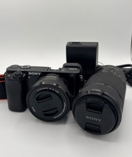 Sony A6000 24.3MP Mirrorless Digital Camera - Black w/ Sony SEL55210  SELP1650