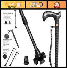 Adjustable Lightweight Carbon Fiber Walking Cane for Seniors - Ergonomic Handle,