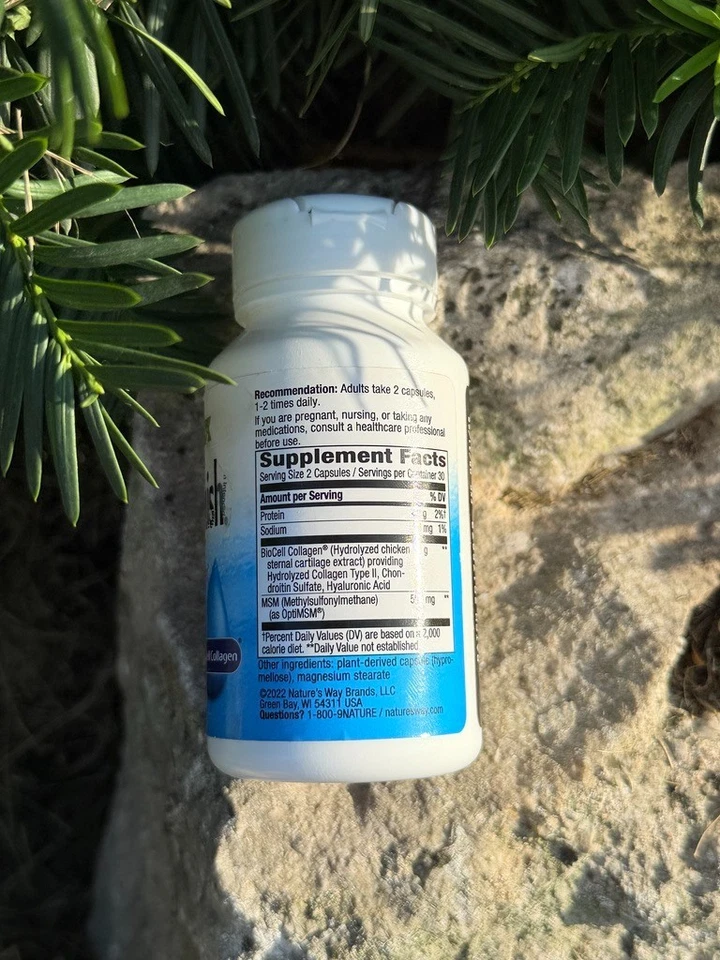 Colágeno BioCell Hydraplenish Nature’s Way + OptiMSM 60 cápsulas Foto 2 de 4