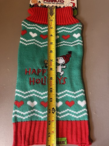 Peanuts Snoopy Happy Holidays Pet Sweater 2024 Sz S - Picture 8 of 9