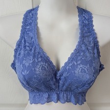 COSABELLA Lace Longline Racerback Bralette Periwinkle Blue Purple Sz M
