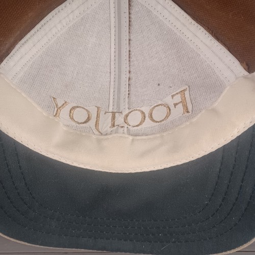 Vintage FootJoy Texace Hat Cap Made In USA Golf 90s OSFA Fitted Brown Gray - Picture 7 of 7