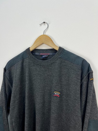 Vintage Paul & Shark Wool Gray Sweater Pullover Crew Neck Men's Size M - Picture 2 of 6