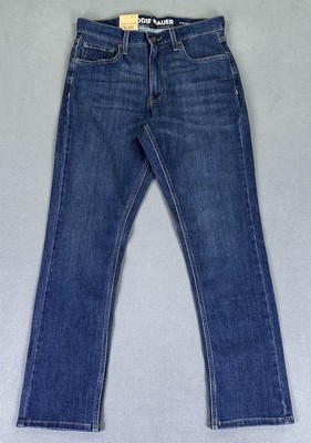Eddie Bauer Jeans Mens 30x30 Blue Straight Fit Stretch Indigo Dye 