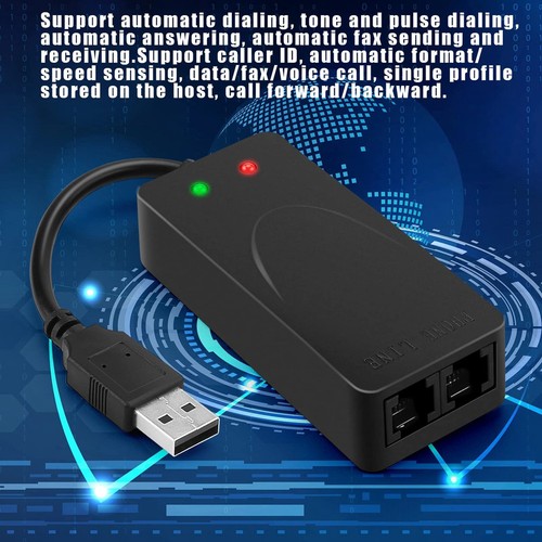 USB Fax Modem Dual Port USB2.0 56K V.92 V.90 External Modem Driver for Win5801 - Picture 7 of 10