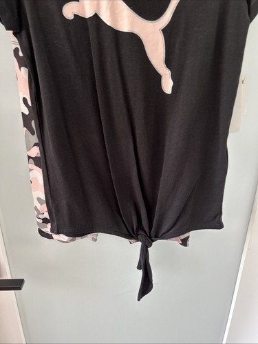 PUMA GIRLS SIZE LARGE (12-14) 2-PIECE SET SHORT SLEEVE TOP AND SHORT LOGO NWT - Picture 7 of 9