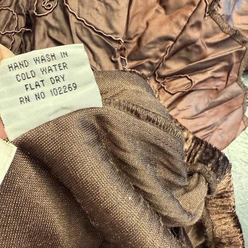 Womens Boho Midi Skirt Sz Small Brown Velvet Whimsy Fairy Ren Fair Romantic Art - Picture 15 of 16