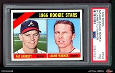 1966 Topps #553 Pat Garrett / Jackie Warner RCs Braves / Angels RC PSA 7 - NM