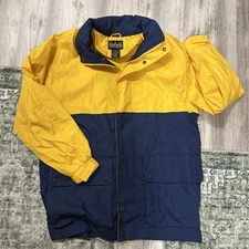 Vintage Auburn Sportswear Mens Jacket SZ M Color Block Jacket W/ Hidden Hood