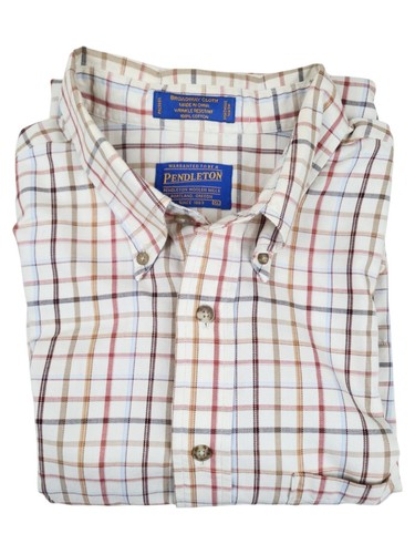 Pendleton Fensterscheibenmuster Hemd Button Down 2XL Tattersail Broadway Tuch