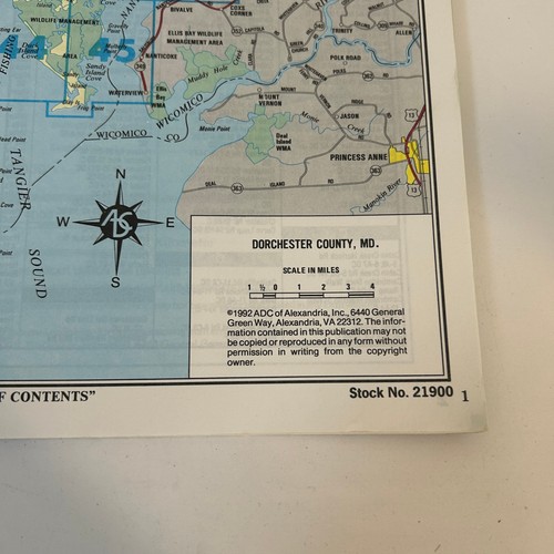 Libro Atlas Mapa de Calle del Condado de Dorchester Co Maryland ADC 1992 5ª Edición De Colección - Imagen 6 de 11