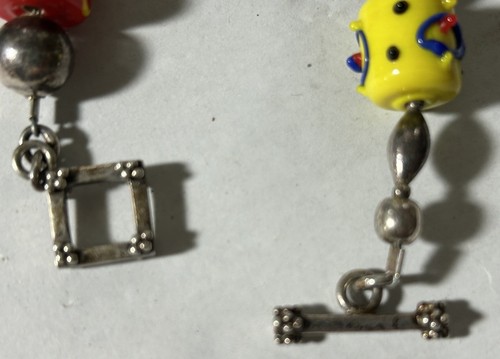 Silpada Silver 925 Beautiful Art Glass Bead Bracelet Toggle Clasp Vtg Retired EC - Picture 18 of 18