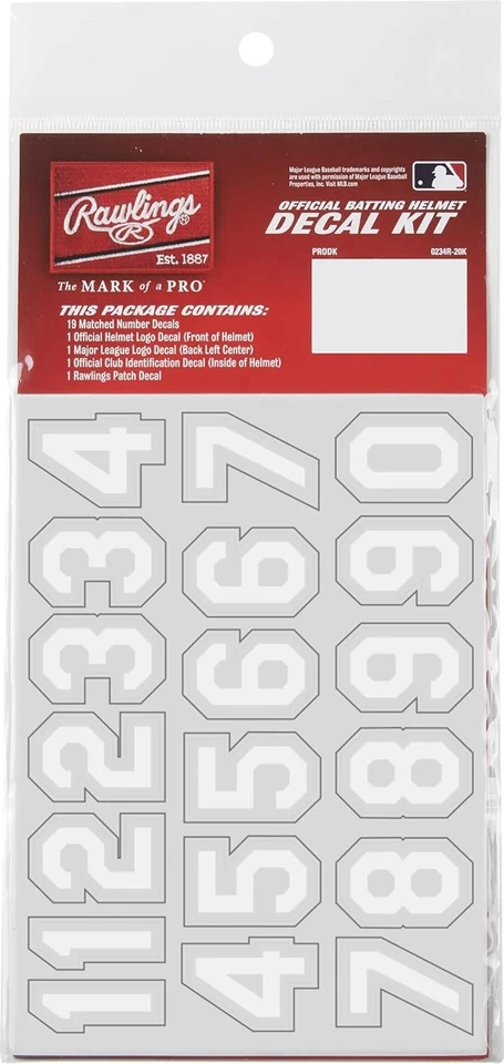 | MLB Authentic Baseball Helmet Decal Kit | Atlanta Braves - Image 2 of 2