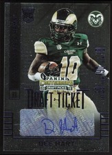 Dee Hart 2015 Contenders College Draft Ticket Blue Foil Auto #266 Colorado Rams