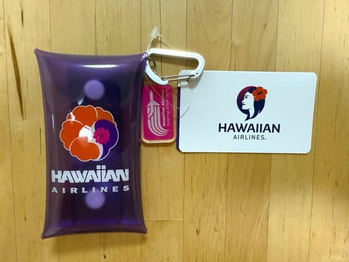 [Neu] PLAZA Hawaiian Airlines Klarsichtetui mit Karabiner Schlüsselanhänger selten 70er Logo - Bild 15 von 16
