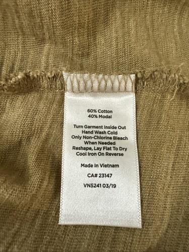 Talbots Woman's Top Shirt Gold Short Cuffed Sleeve Round Neck Large - Picture 6 of 7