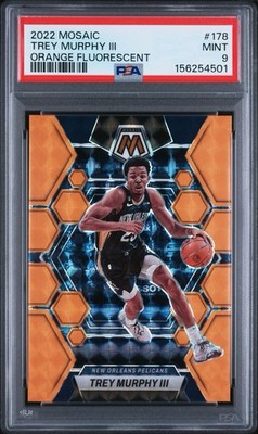2022-23 Panini Mosaic Trey Murphy III #178 Fluorescent Orange /25 PSA 9