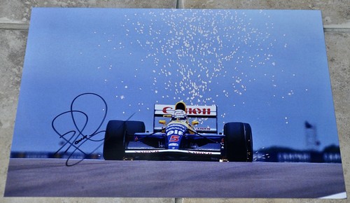 Nigel Mansell Signed 12” x 8” Colour Photo F1 Williams With COA