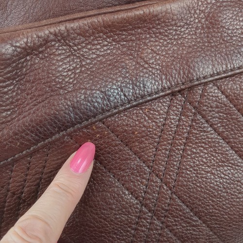 B. Makowsky Brown Leather Diamond Quilted Shoulder Hobo Bag Buttery Soft - Picture 9 of 22