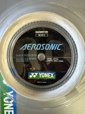 New Yonex Aerosonic BG AS-2 200M Reel String White US-SameDayShip