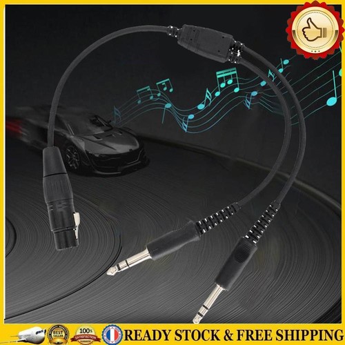 Airbus XLR To GA Dual Plug 5 Pin Aviation Headset Connector Convenient Portable