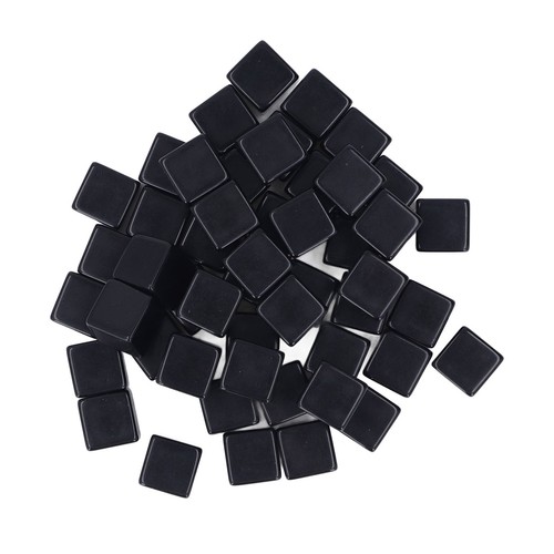 (Noir) 50Pcs Square Smooth Dice Petite écriture Sur Wipe Off Dice Pour Le J - Afbeelding 12 van 12