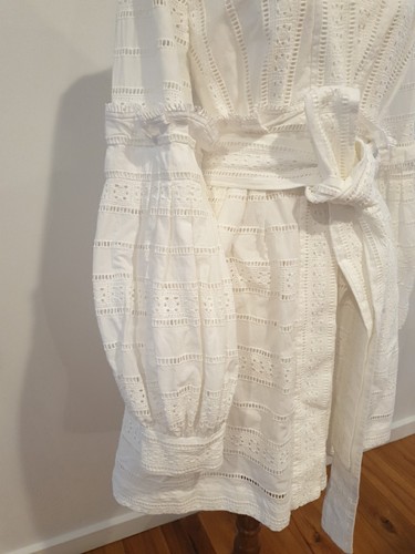 Acler Panama Wrap Mini Dress White Size 8 - Picture 4 of 12