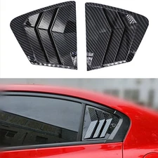 Rear Side Window Blinds Quarter Louver Cover Trim For Honda Civic MK9 2011-15
