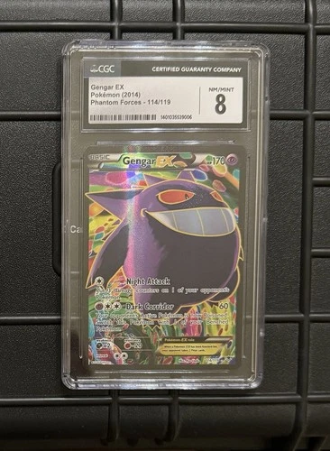 CGC 8 Gengar EX (114 Full Art) 114/119 XY - Phantom Forces Holo
