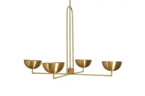 Flush mount Ceiling Light Brass Pendant Light Mid Century Modern Glass Globe - Picture 5 of 9