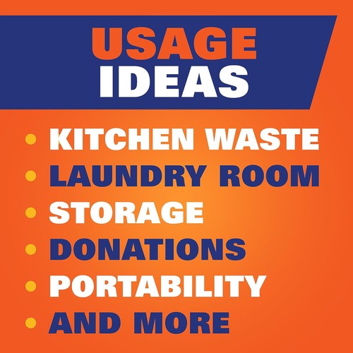 Bolsas de basura de cocina altas ultra fuertes fuertes 13 galones aroma cítrico torcido 80 unidades - Imagen 7 de 9