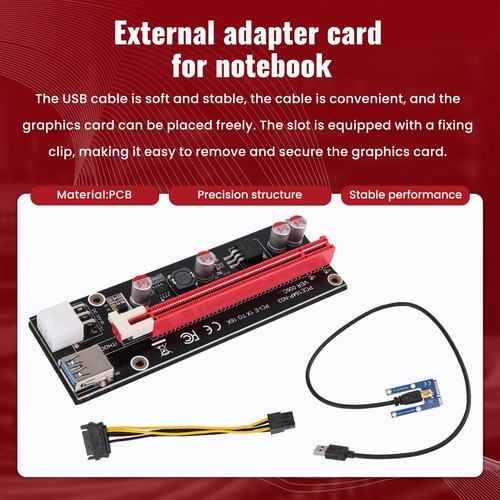 PCIe vers PCI Express 16X Riser pour Ordinateur Portable Carte Graphique Externe Min7677 - Photo 6/8