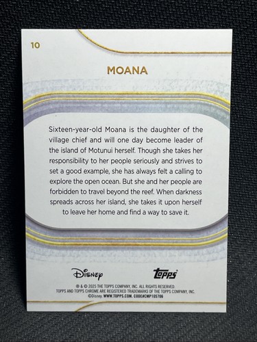 2025 TOPPS CROMO DISNEY MOANA MINI DIAMANTE - Foto 4 di 4