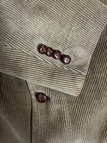 Blazer Lauren Ralph Lauren Para Hombres 48R Tostado Pana Abrigo Deportivo Gamuza Parches en el Codo - Imagen 5 de 13