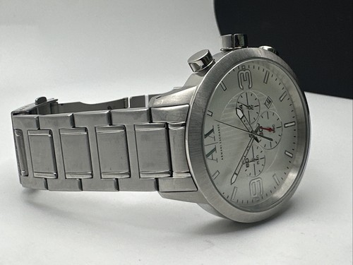 Armani Exchange AX1278 Chronohraph Silver Dial Stainless Steel Men's Watch - Picture 9 of 14