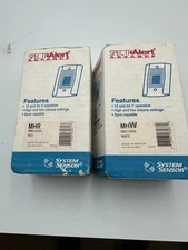 2-System Sensor MHW SpectrAlert Advance 12/24V Mini-Horn 1-Red and 1-White