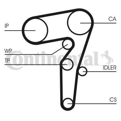 CONTITECH Zahnriemen Rollen Wasserpumpe KIT Für FIAT OPEL 1.6L L4 L6 L3 - Bild 2 von 3