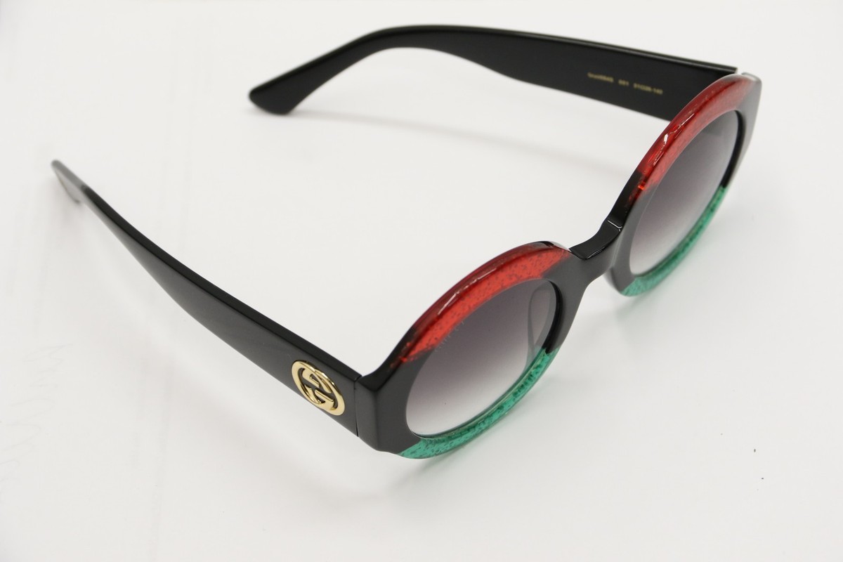 Gucci Acetate Glitter Round Sunglasses GG0084S 001 51/26 140  display picture 1