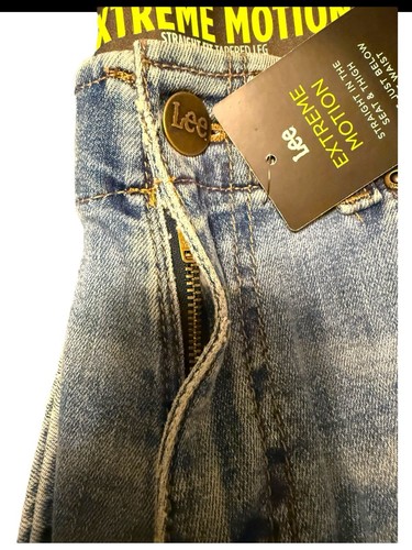 Jeans Lee Extreme Motion uomo taglio dritto gamba affusolata taglia 33x30 NUOVISSIMO - Foto 8 di 10