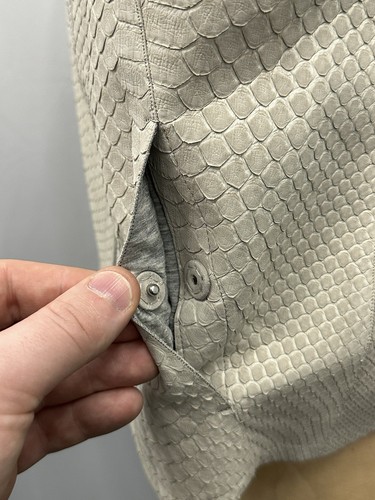 $9,999 Brunello Cucinelli White Python Leather Vest Jacket Size 42 Medium - Picture 10 of 18
