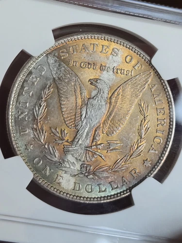 1896 MS65 Morgan Silver Dollar NGC Certified Gem Toned ☆☆