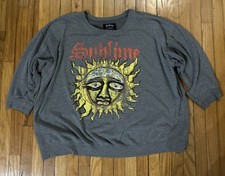VTG Sublime Long Beach Band Hoodie Unisex 5 Oversized Gray Pullover Sweatshirt