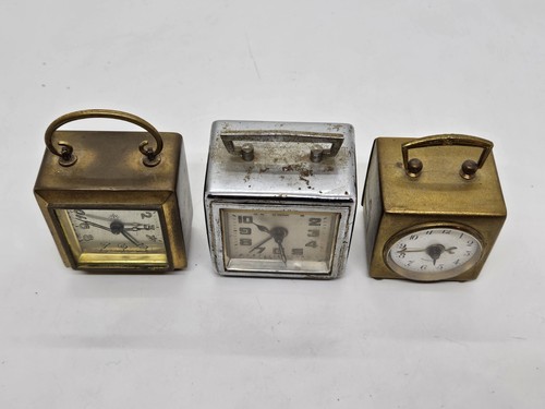 Antique Lot of 3 German Mechanical Alarm Clocks Junghans, Etc. for Parts/Repair - Picture 12 of 14