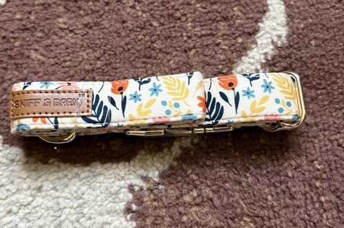 Sniff And Bark Dog Collar New Yellow Floral Buckle Closure