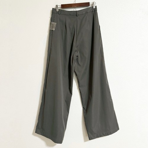 NUEVO 19 Cooper Pantalón Plisado Pierna Ancha Cintura Alta Gris Talla M - Imagen 3 de 10