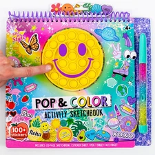 Just My Style Pop & Color Sketchbook, Creative Fidget Sketchbook and Pen Set,