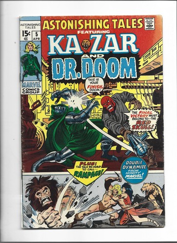 ASTONISHING TALES # 5 Ka Zar-DR. Doom FN+ 6.5 (c7) - Imagen 1 de 2
